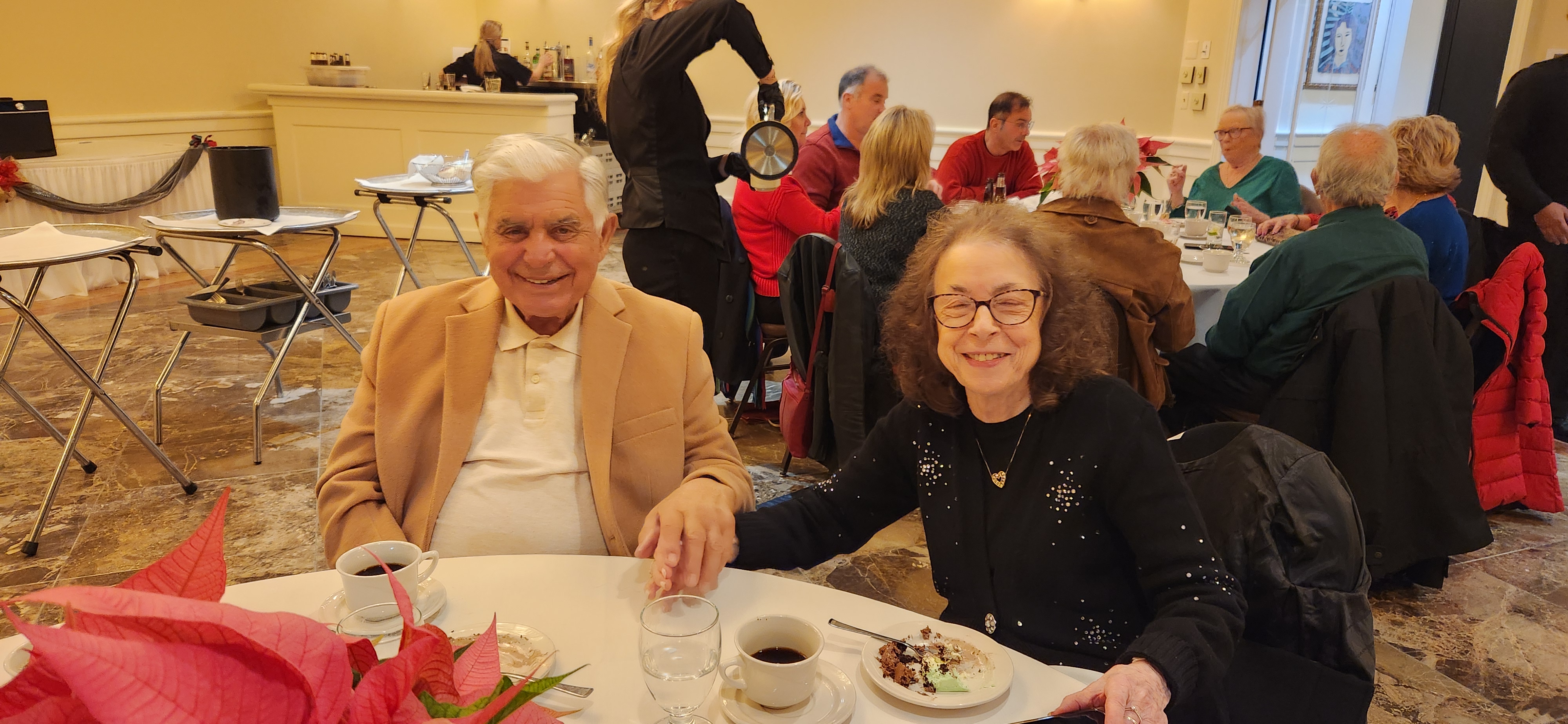 Guests enjoying dinner