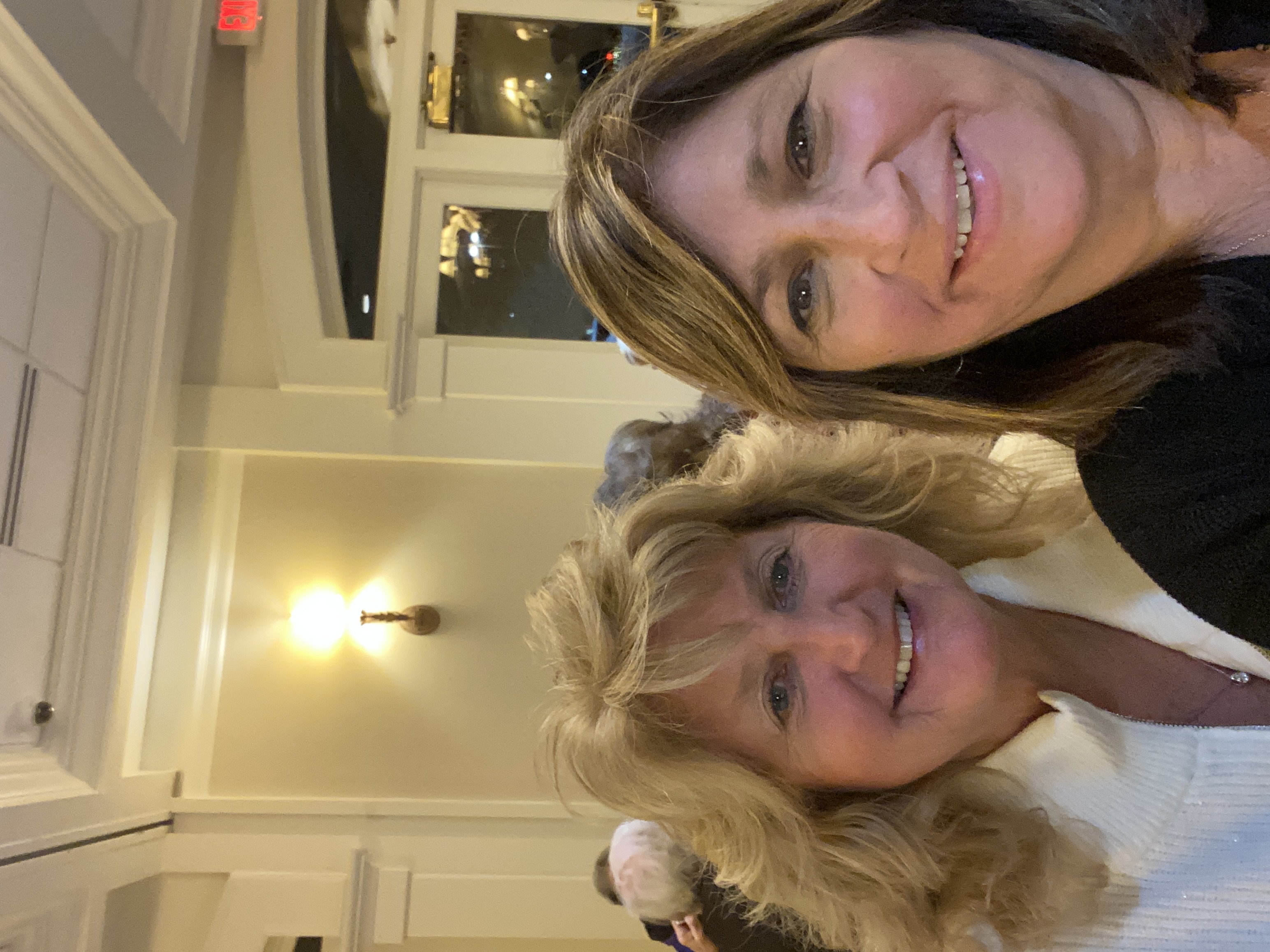 Friends at the lodge Christmas party