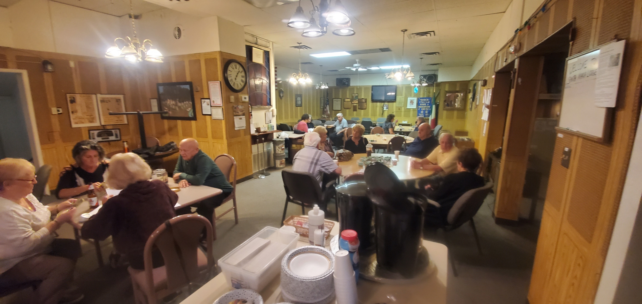 Lodge interior during event